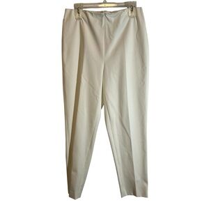 Pearl by Lela Rose Stretch Cotton Susie Pant White Size 12 NWT